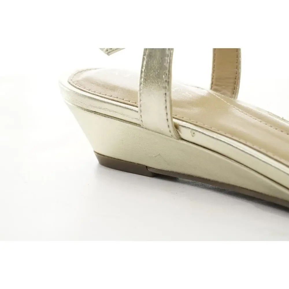 Talbots Capri Metallic Leather Sandals Strappy Women's Sz 5M Shoes